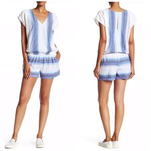 NWT Joie Soft Charlie Romper Atlantic Blue small